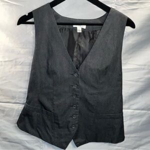 John Paul Richard Uniform Pinstripe Vest L Preppy Minimalist Dark Academia